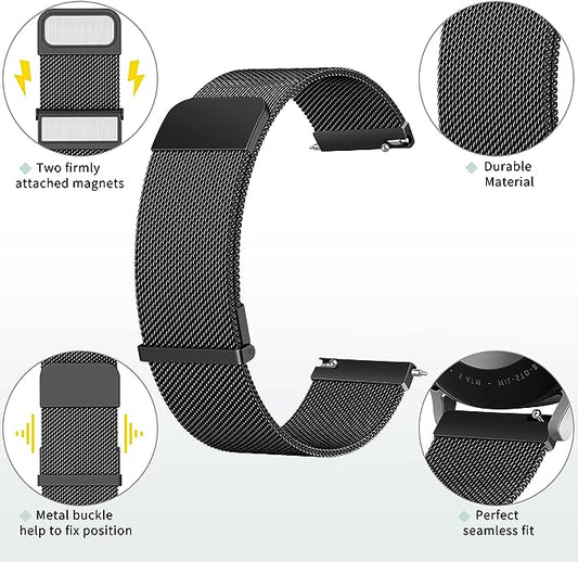 Correa smartwatch PRO metálica negro