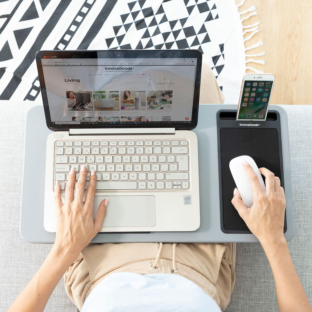 Escritorio Portátil XL con Cojín Deskion