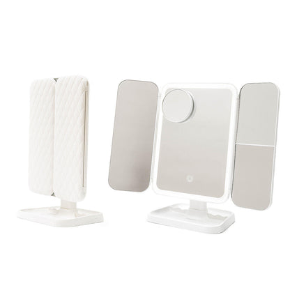 GlamVision Pro – Espejo LED Tríptico Profesional