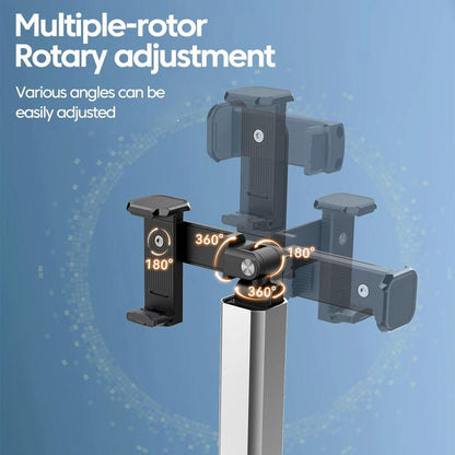 “AluTrip Stand” – soporte de aluminio plegable para móvil, elegante y portátil